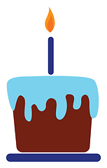 Image showing Image of blue cake - birthday cake, vector or color illustration