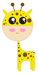 Image showing Ugly giraffe, vector or color illustration.