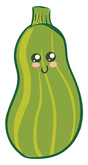 Image showing Image of cute zucchini, vector or color illustration.