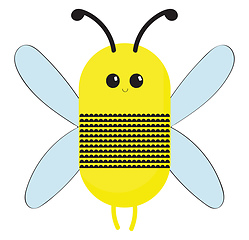 Image showing Image of bee, vector or color illustration.