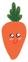 Image showing Image of cute carrot, vector or color illustration.