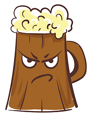 Image showing Image of beer angry, vector or color illustration.