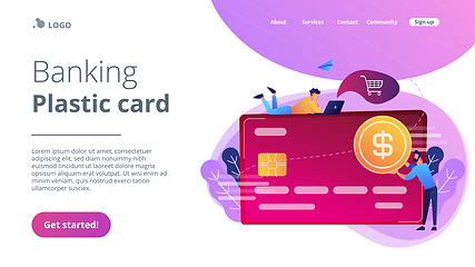 Image showing Credit cardconcept landing page.