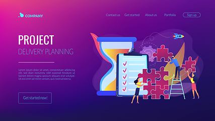 Image showing Project delivery concept landing page