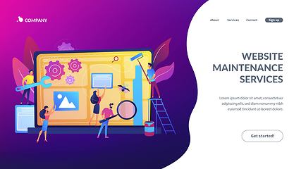 Image showing Website maintenance concept landing page