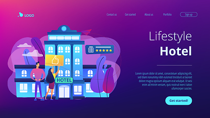 Image showing Lifestyle hotel concept landing page.