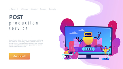 Image showing Special effects design concept landing page