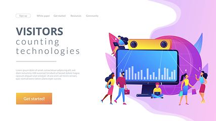 Image showing People counter system concept landing page