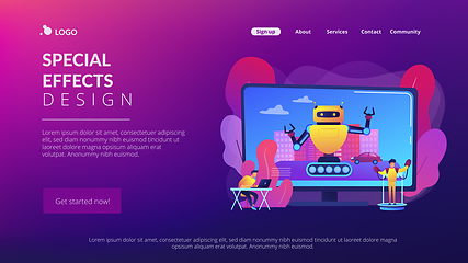 Image showing Special effects design concept landing page