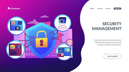 Image showing Access control system concept landing page