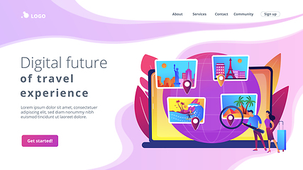 Image showing Smart tourism system concept landing page