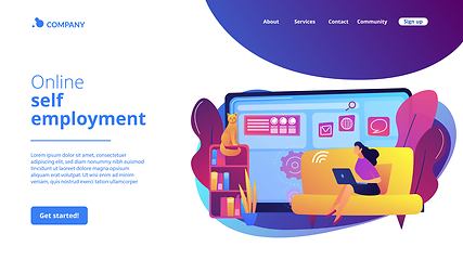 Image showing Freelance work concept landing page