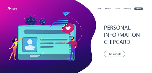 Image showing Smart ID cardconcept landing page.