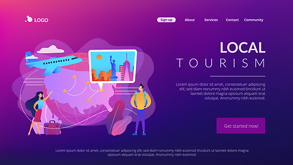 Image showing Inside country traveling concept landing page.