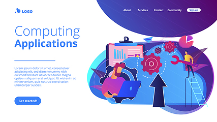 Image showing Cloud engineeringconcept landing page.