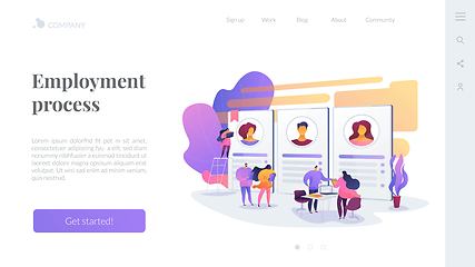 Image showing Job interview landing page concept