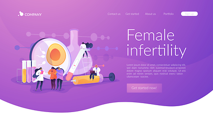 Image showing Infertility landing page concept