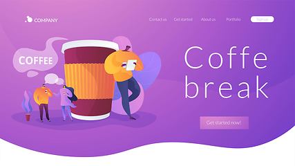 Image showing Coffee break landing page concept