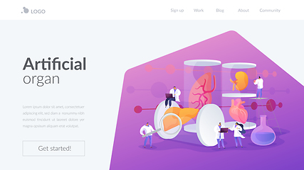 Image showing Lab-Grown Organs landing page concept