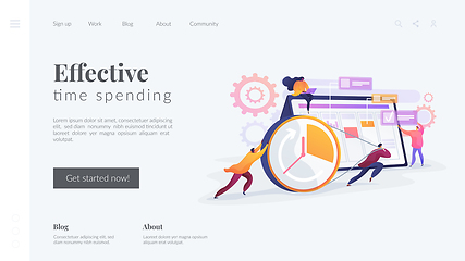 Image showing Time management landing page concept