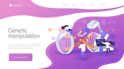 Image showing Genetic engineering landing page concept