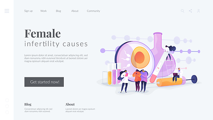 Image showing Infertility landing page concept