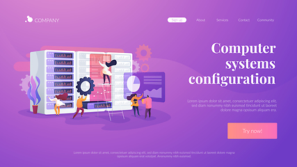 Image showing System administration landing page concept