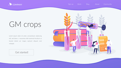 Image showing Genetically modified plants landing page concept