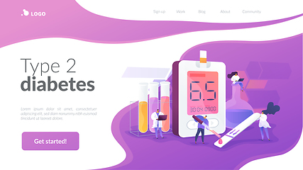 Image showing Diabetes mellitus landing page concept