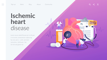 Image showing Ischemic heart disease landing page concept