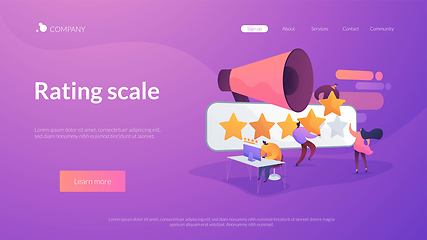 Image showing Rating landing page concept