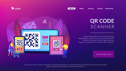 Image showing QR code concept landing page