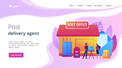 Image showing Post office concept landing page
