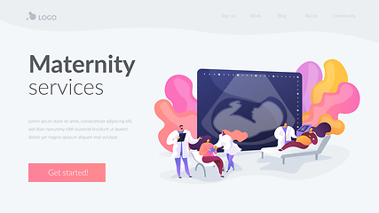 Image showing Maternity services landing page concept