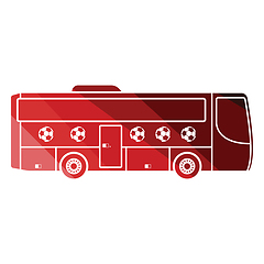 Image showing Football fan bus icon