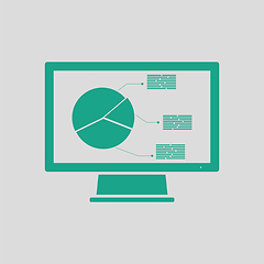 Image showing Monitor with analytics diagram icon