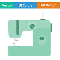 Image showing Modern sewing machine icon