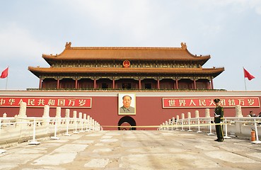 Image showing Forbidden City and Mao