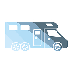 Image showing Camping family caravan  icon