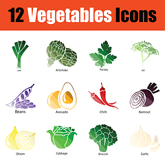 Image showing Vegetables icon set