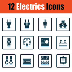 Image showing Electrics icon set