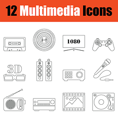 Image showing Set of multimedia icons