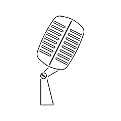 Image showing Old microphone icon