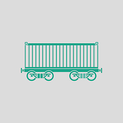 Image showing Railway cargo container icon