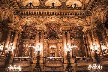 Image showing The Palais Garnier, Opera of Paris, interiors and details