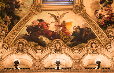 Image showing The Palais Garnier, Opera of Paris, interiors and details