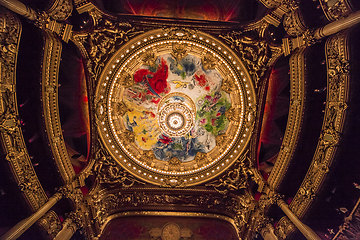 Image showing The Palais Garnier, Opera of Paris, interiors and details