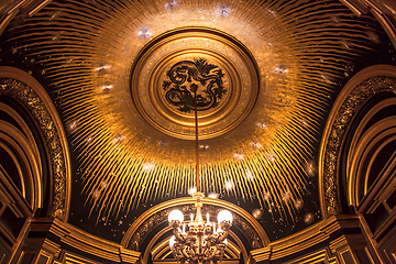 Image showing The Palais Garnier, Opera of Paris, interiors and details