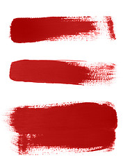 Image showing Red brush strokes on white background