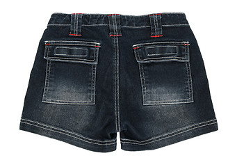 Image showing Denim shorts on white background